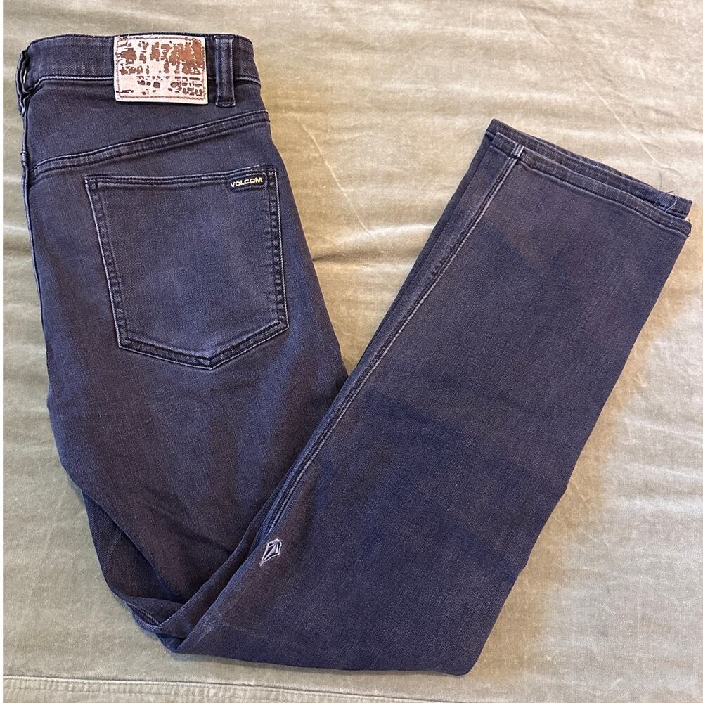 Men's Volcom Solver Modern Straight Black Stone Wash 32